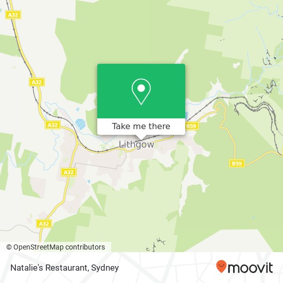 Mapa Natalie's Restaurant, 83 Main St Lithgow NSW 2790