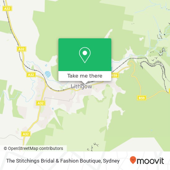 Mapa The Stitchings Bridal & Fashion Boutique, 79 Main St Lithgow NSW 2790