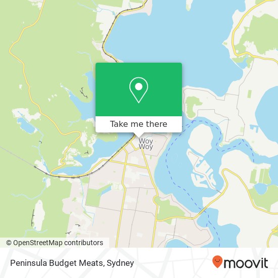 Mapa Peninsula Budget Meats, Blackwall Rd Woy Woy NSW 2256