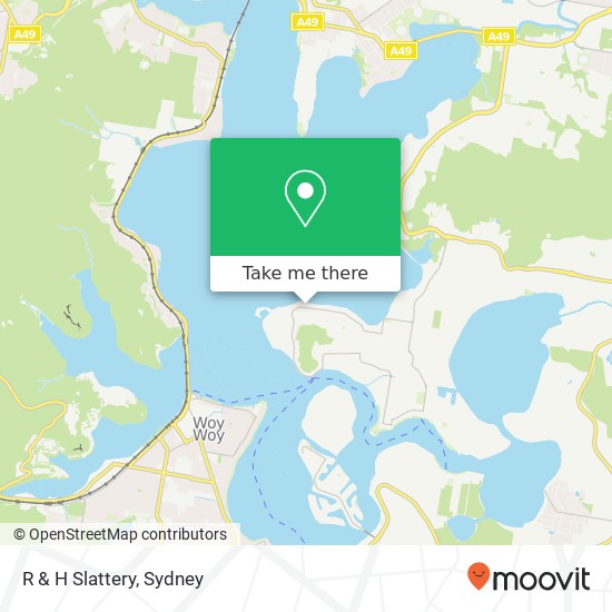 Mapa R & H Slattery, 149 Steyne Rd Saratoga NSW 2251