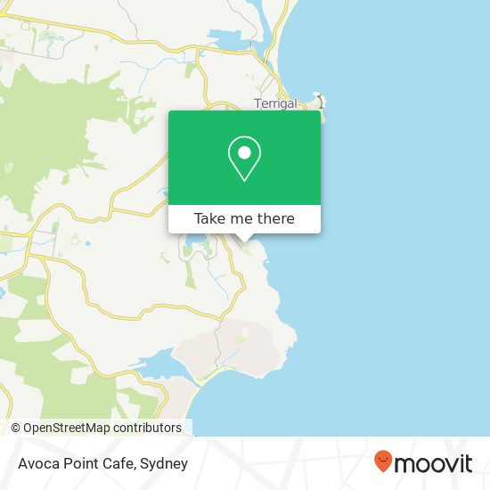 Mapa Avoca Point Cafe, 10 Vine St Avoca Beach NSW 2251