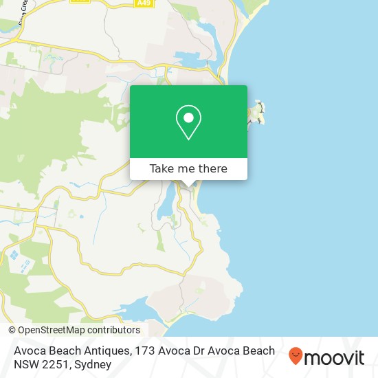 Avoca Beach Antiques, 173 Avoca Dr Avoca Beach NSW 2251 map