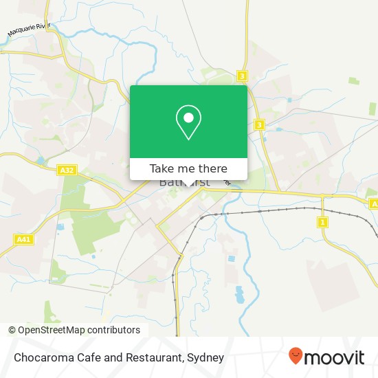 Chocaroma Cafe and Restaurant, 72 William St Bathurst NSW 2795 map