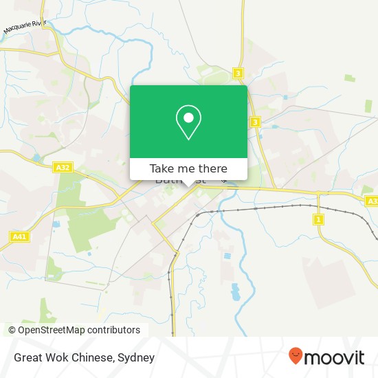 Great Wok Chinese, Howick St Bathurst NSW 2795 map