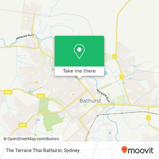 Mapa The Terrace Thai Bathurst, 263 Durham St West Bathurst NSW 2795