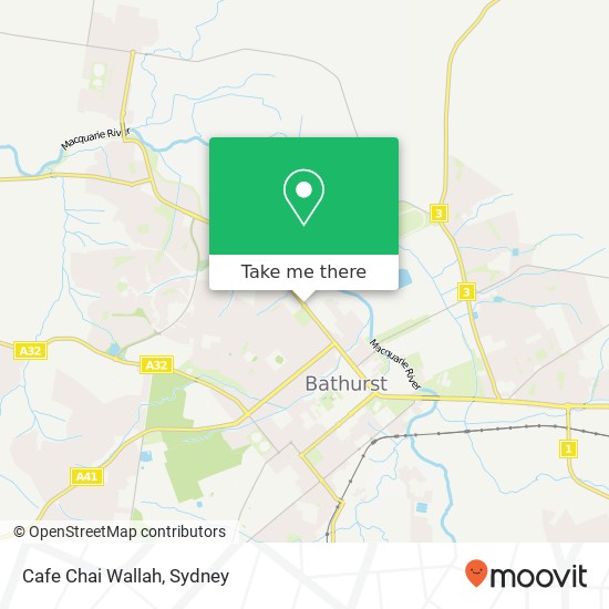 Mapa Cafe Chai Wallah, West Bathurst NSW 2795