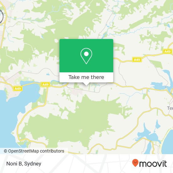 Mapa Noni B, Erina NSW 2250