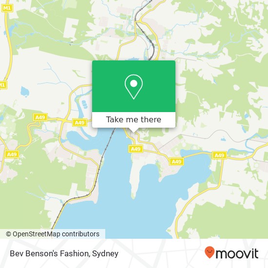 Bev Benson's Fashion, 7 Mann St Gosford NSW 2250 map