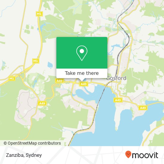 Mapa Zanziba, 69 Central Coast Hwy West Gosford NSW 2250