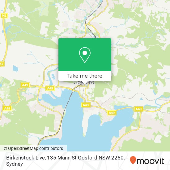 Birkenstock Live, 135 Mann St Gosford NSW 2250 map