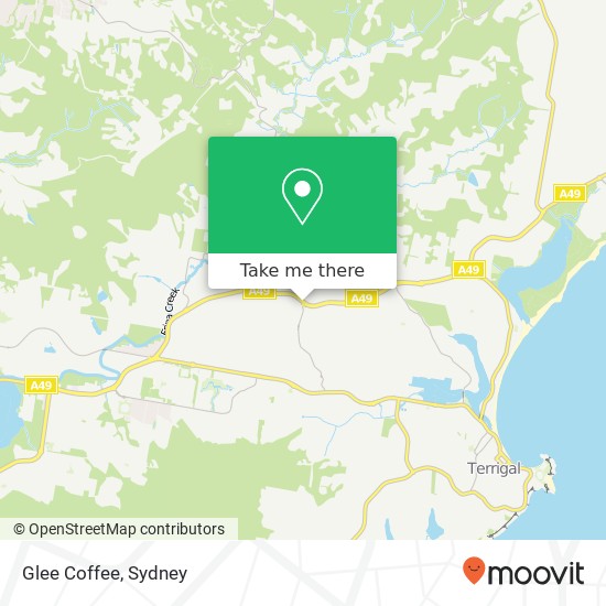 Mapa Glee Coffee, 490 Central Coast Hwy Erina Heights NSW 2260