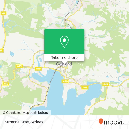 Mapa Suzanne Grae, 171 Mann St Gosford NSW 2250