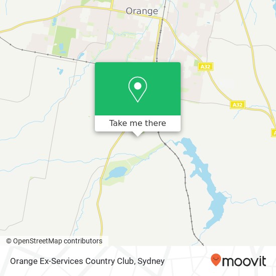 Mapa Orange Ex-Services Country Club, Orange NSW 2800