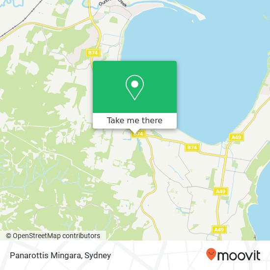 Mapa Panarottis Mingara, Mingara Rd Tumbi Umbi NSW 2261