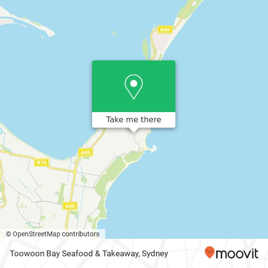 Toowoon Bay Seafood & Takeaway, Toowoon Bay Rd Toowoon Bay NSW 2261 map