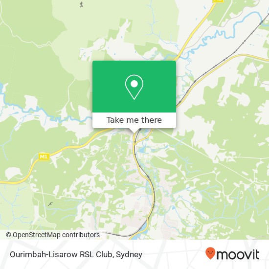 Mapa Ourimbah-Lisarow RSL Club