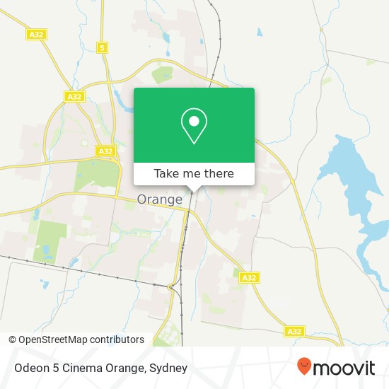 Odeon 5 Cinema Orange map