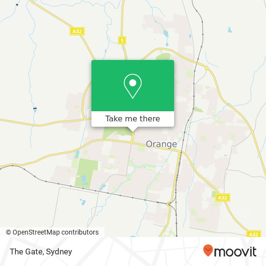 Mapa The Gate, Mitchell Hwy Orange NSW 2800