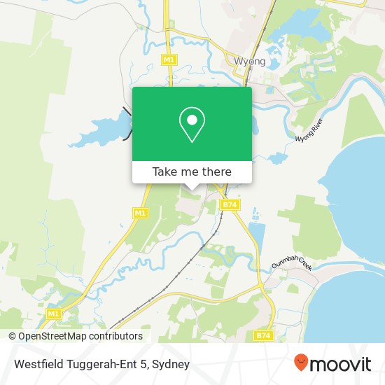 Westfield Tuggerah-Ent 5 map