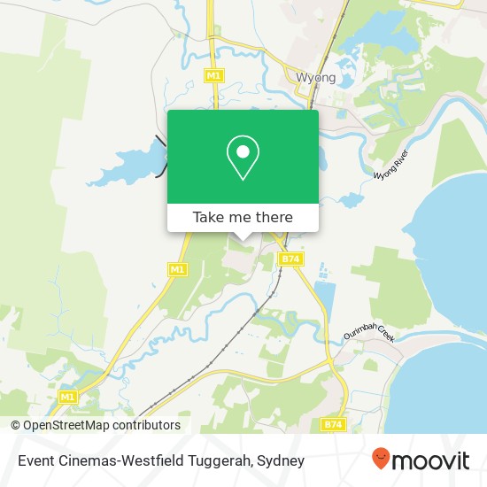 Event Cinemas-Westfield Tuggerah map