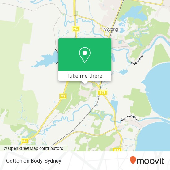 Cotton on Body, Tuggerah NSW 2259 map