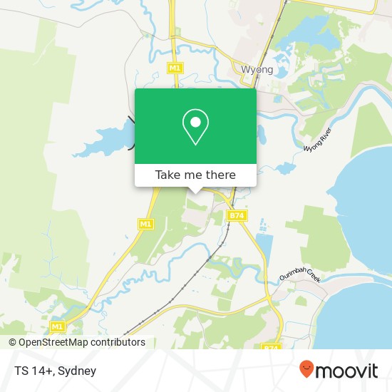 TS 14+, Tuggerah NSW 2259 map