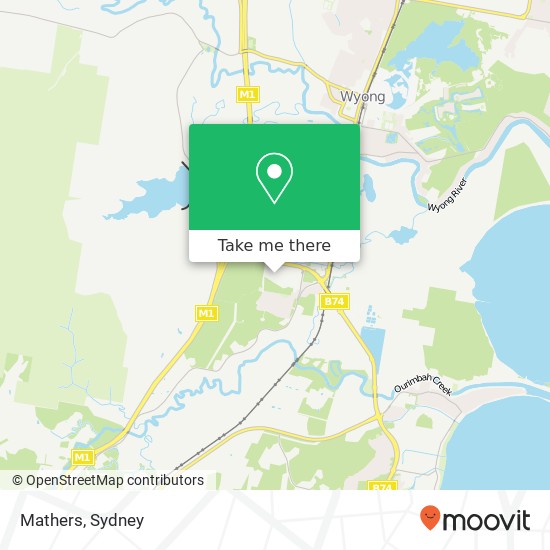 Mathers, Tuggerah NSW 2259 map