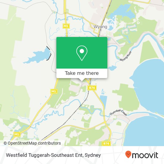 Westfield Tuggerah-Southeast Ent map