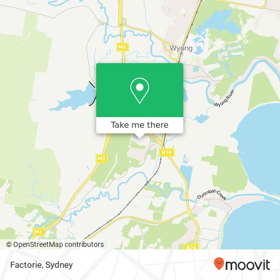 Mapa Factorie, Tuggerah NSW 2259