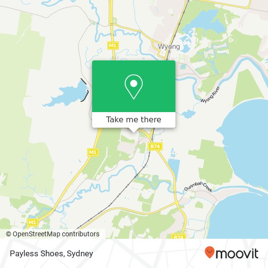 Mapa Payless Shoes, Tuggerah NSW 2259