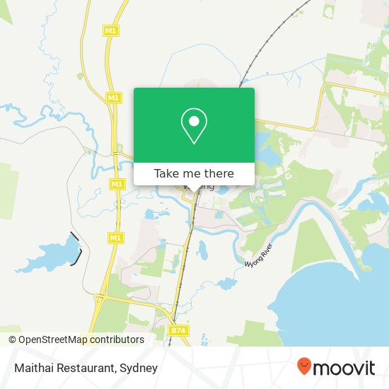 Mapa Maithai Restaurant, 108 Pacific Hwy Wyong NSW 2259