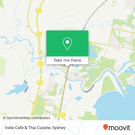 Indie Cafe & Thai Cuisine, Pacific Hwy Wyong NSW 2259 map