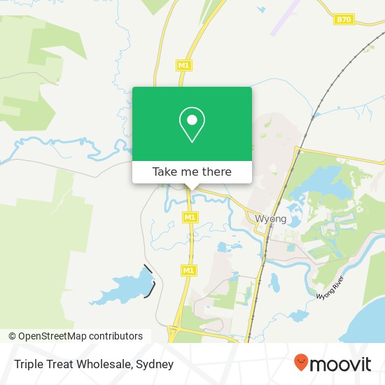 Mapa Triple Treat Wholesale, 141-155 Alison Rd Wyong NSW 2259
