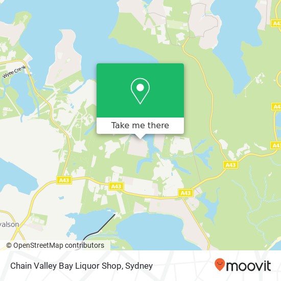 Mapa Chain Valley Bay Liquor Shop, 35 Lloyd Ave Chain Valley Bay NSW 2259