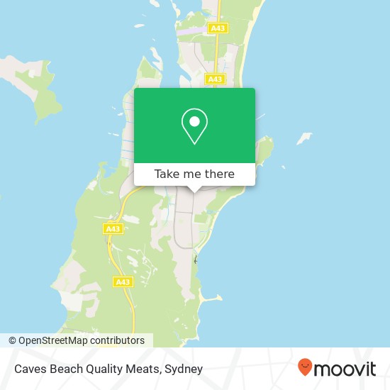 Caves Beach Quality Meats, 7 Caves Beach Rd Caves Beach NSW 2281 map