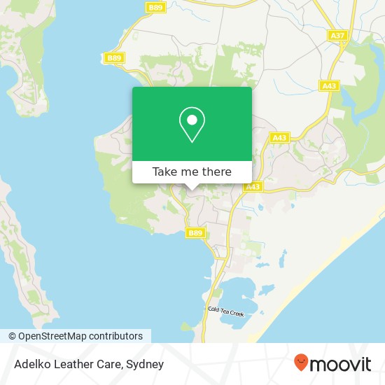 Mapa Adelko Leather Care, 13 Nerang Pl Belmont NSW 2280