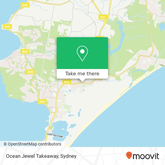 Mapa Ocean Jewel Takeaway, 149 Wommara Ave Belmont North NSW 2280