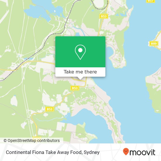 Mapa Continental Fiona Take Away Food, The Boulevard Toronto NSW 2283