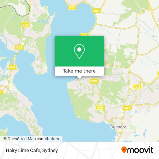 Mapa Hairy Lime Cafe