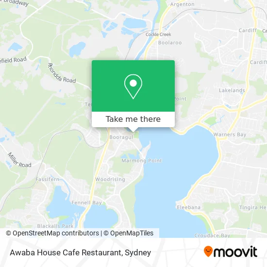 Awaba House Cafe Restaurant map