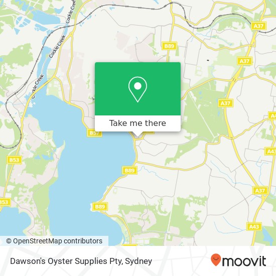 Dawson's Oyster Supplies Pty, 67 King St Warners Bay NSW 2282 map