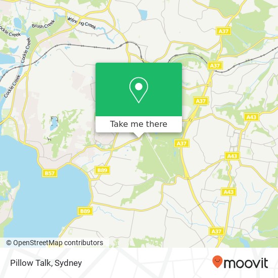 Mapa Pillow Talk, Hillsborough Rd Warners Bay NSW 2282
