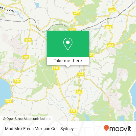 Mapa Mad Mex Fresh Mexican Grill, Park St Charlestown NSW 2290