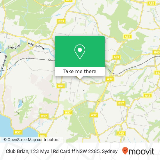 Club Brian, 123 Myall Rd Cardiff NSW 2285 map
