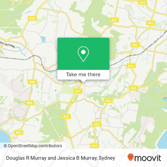 Mapa Douglas R Murray and Jessica B Murray, 150 Charlestown Rd Kotara South NSW 2289