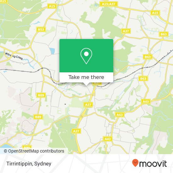 Mapa Tirrintippin, 25 Prospect Rd Garden Suburb NSW 2289