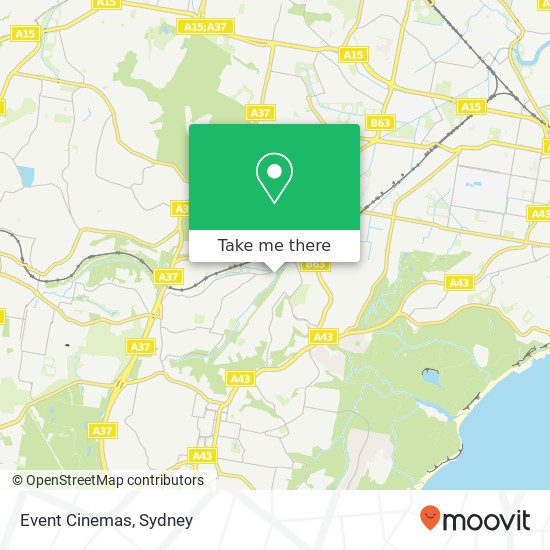 Event Cinemas map