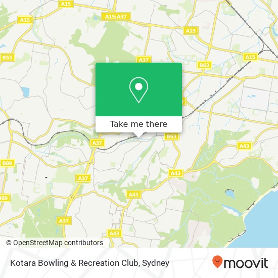 Kotara Bowling & Recreation Club map