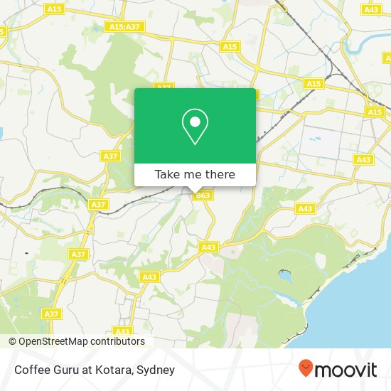 Mapa Coffee Guru at Kotara, Kotara NSW 2289