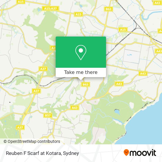 Mapa Reuben F Scarf at Kotara
